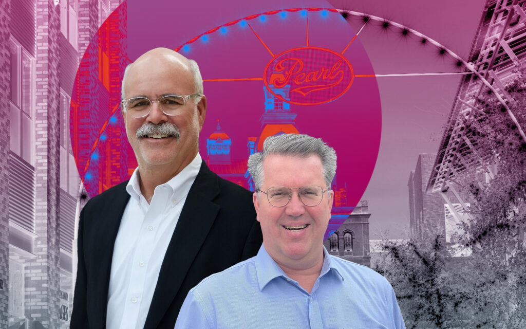 Oxbow Development’s Bill Shown and Phoenix Development’s John Mangel III (Oxbow, Pheonix Development, Getty) From The Real Deal